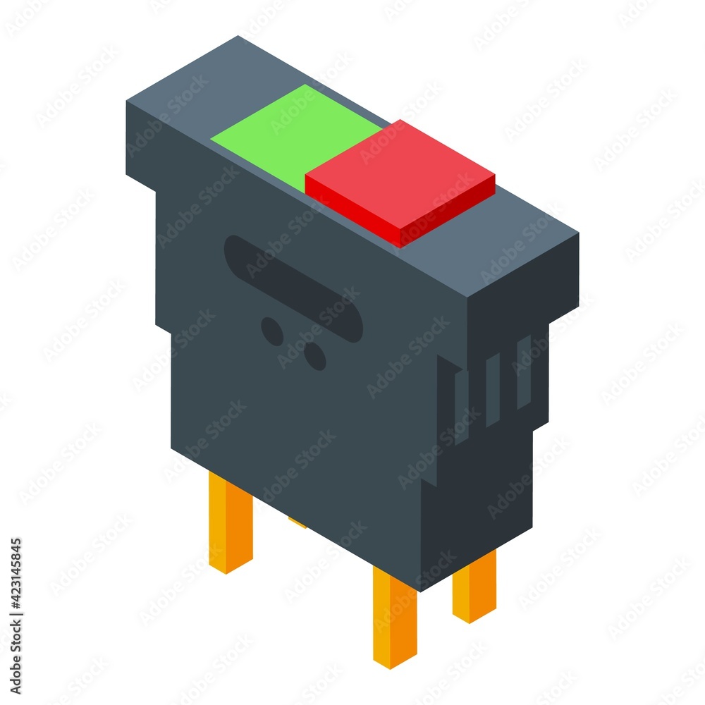 Poster power breaker icon. isometric of power breaker vector icon for web design isolated on white backgrou