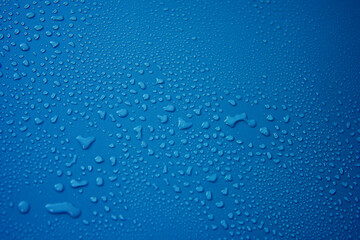 Colourful dark Blue cool tone with water droplets texture background