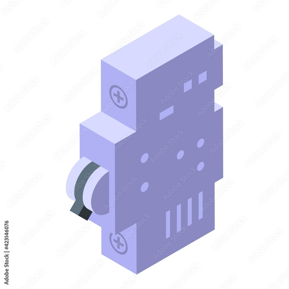 Poster safe circuit breaker icon. isometric of safe circuit breaker vector icon for web design isolated on 