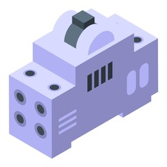 Breaker panel icon. Isometric of breaker panel vector icon for web design isolated on white background