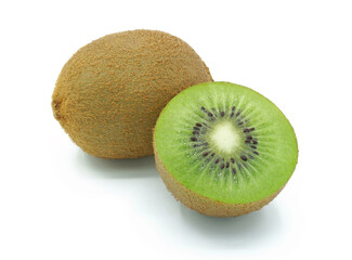 Fresh kiwi fruits, Isolated on white background
