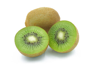 Fresh kiwi fruits, Isolated on white background