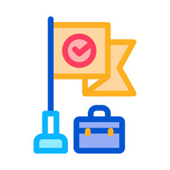 quality policy color icon vector illustration sign