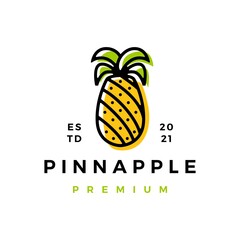 pine apple logo vector icon illustration