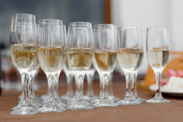 glasses of champagne