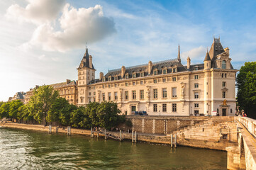 Fototapeta na wymiar Court of Cassation of france in paris by seine river