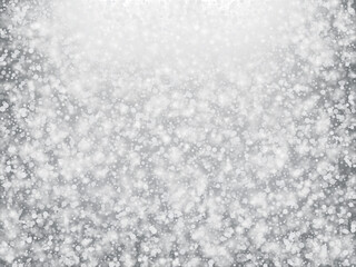Falling Snow Confetti Winter Vector Background.