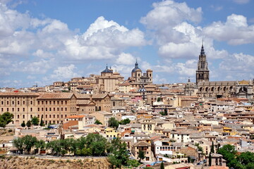 Fototapeta premium Panorama of the old city of Toledo, the former capital of Spain.