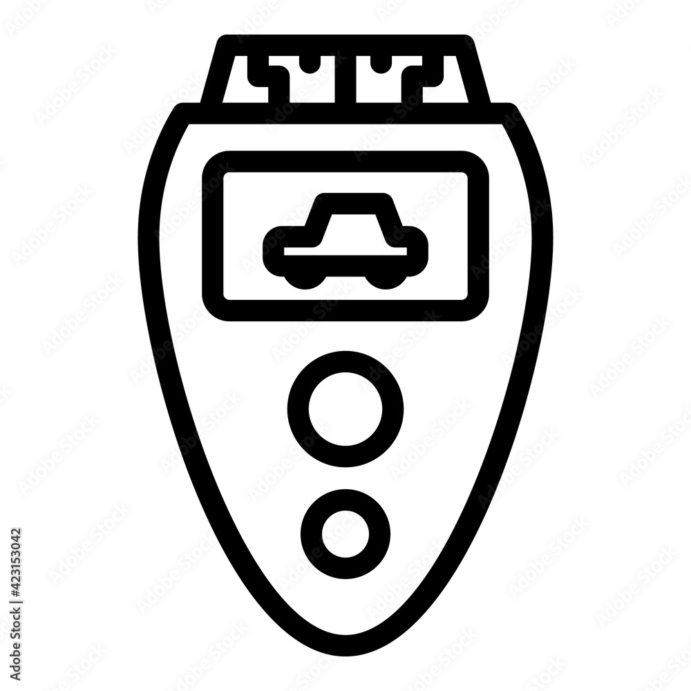 Poster smart car key icon. outline smart car key vector icon for web design isolated on white background
