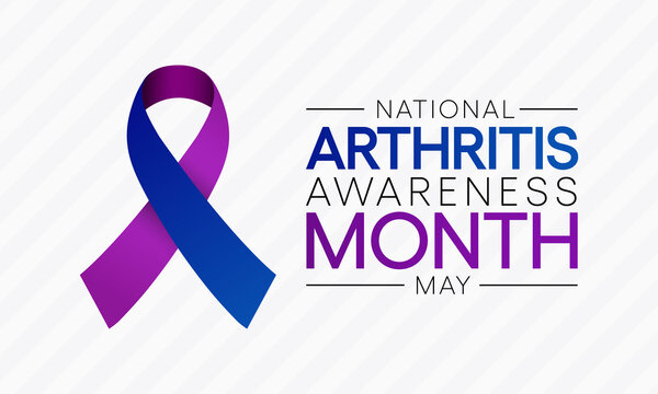 National Arthritis awareness month observed each year in May. it is a common condition that causes pain and inflammation in a joint. Arthritis affects people of all ages, including children. vector.