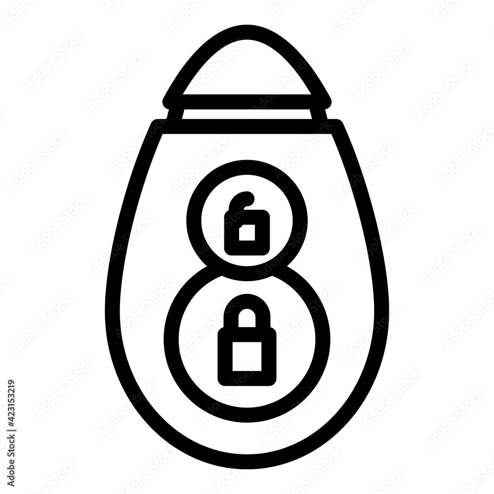 Poster remote control car key icon. outline remote control car key vector icon for web design isolated on w