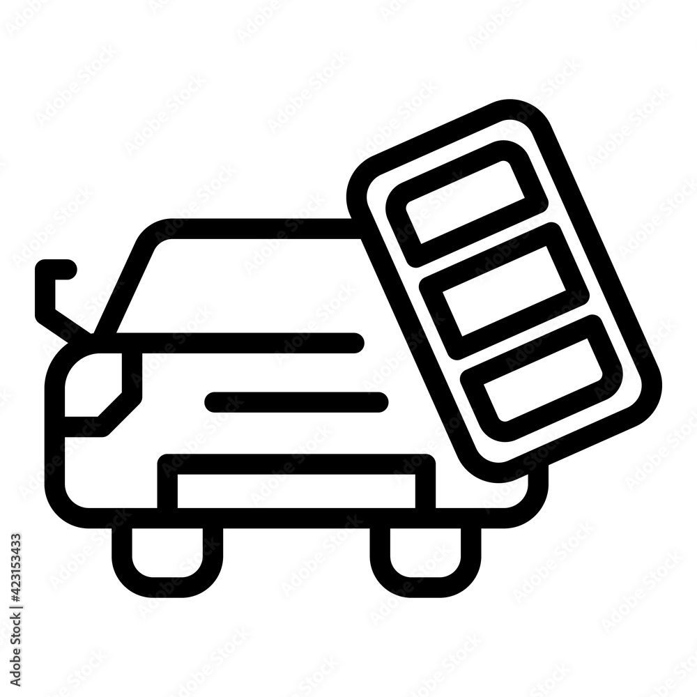 Poster car engine key icon. outline car engine key vector icon for web design isolated on white background