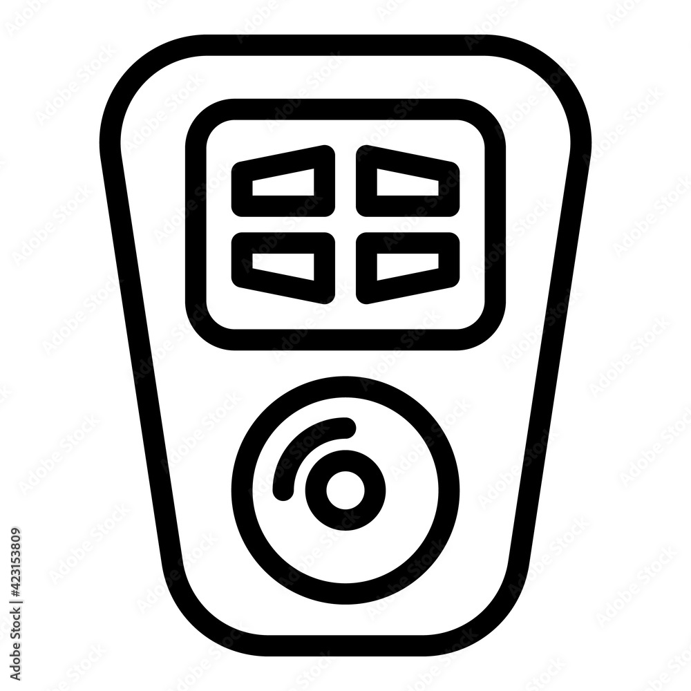 Poster control car key icon. outline control car key vector icon for web design isolated on white backgroun