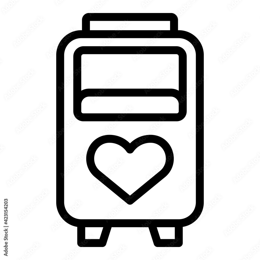 Aufkleber donation box icon. outline donation box vector icon for web design isolated on white background