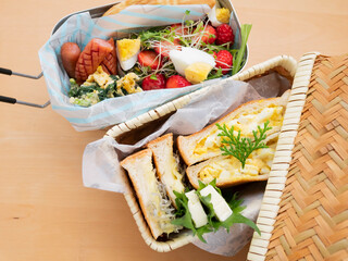 からだに優しいサンドイッチのお弁当