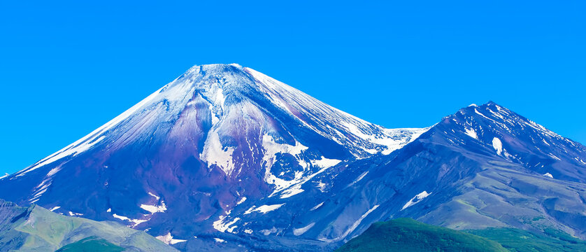 Avachinsky volcano in Kamchatka in the autumn