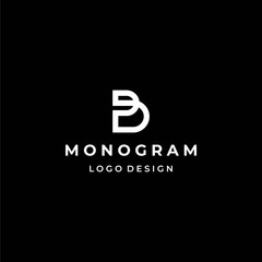 Modern and minimalist B letter logo on dark background.
EPS10, Vector.