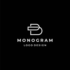 Modern and minimalist B letter logo on dark background.
EPS10, Vector.