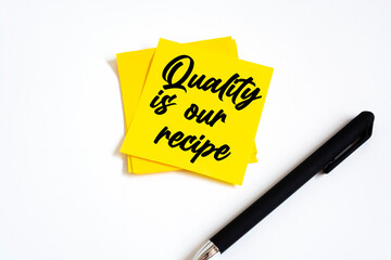 Text quality is our recipe on the short note texture background