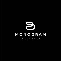 Modern and minimalist B letter logo on dark background.
EPS10, Vector.