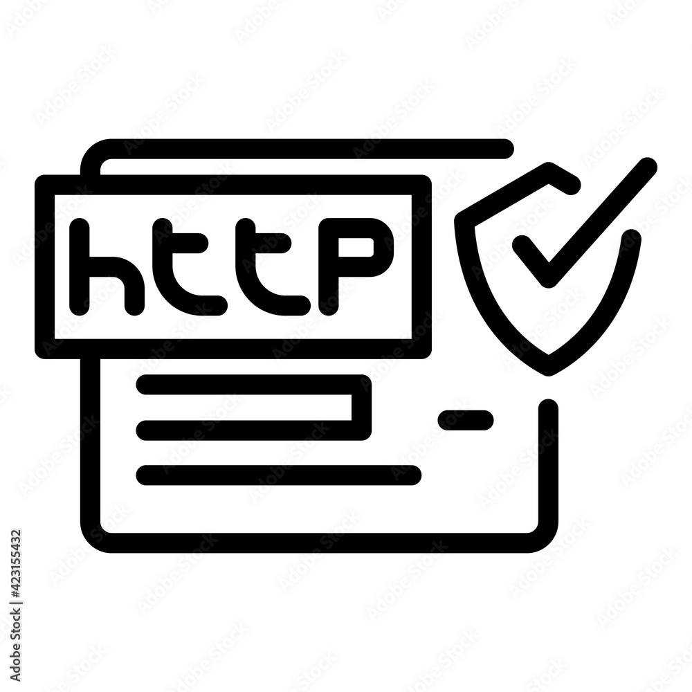 Poster secured internet icon. outline secured internet vector icon for web design isolated on white backgro