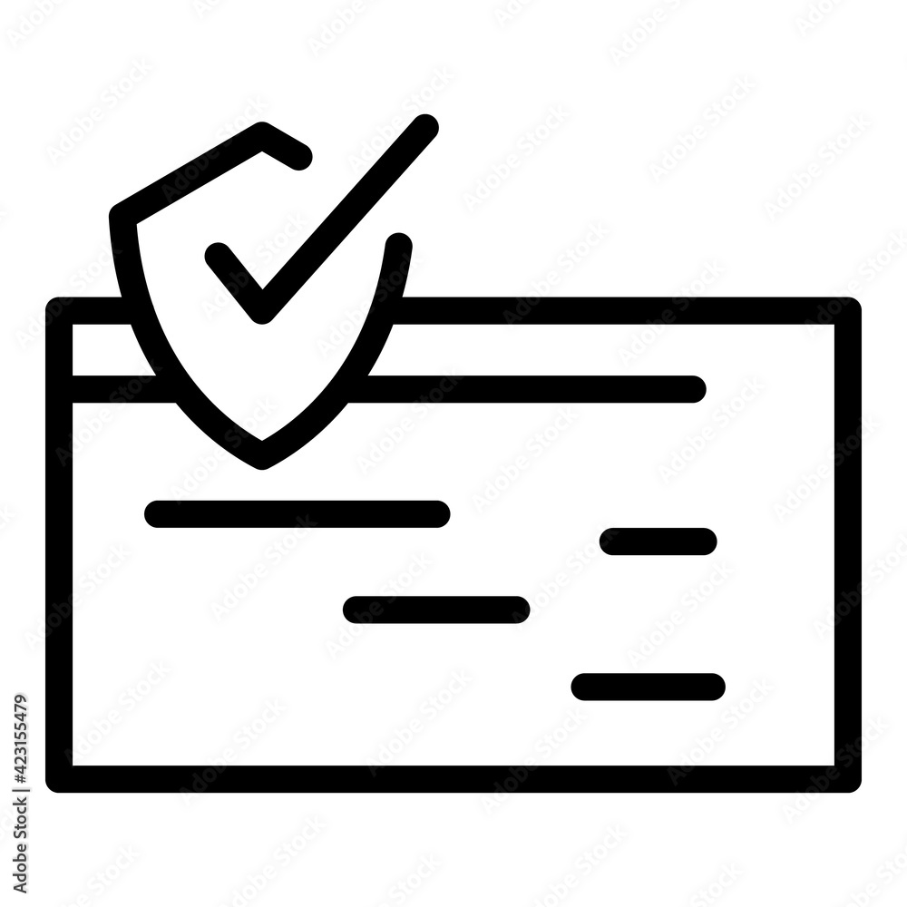 Poster online security icon. outline online security vector icon for web design isolated on white backgroun