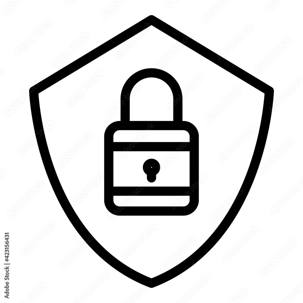 Poster shield cipher icon. outline shield cipher vector icon for web design isolated on white background