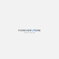 forever more infinity logo type simple modern