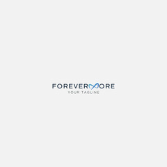 Obraz premium forever more infinity logo type simple modern