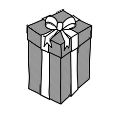 Gift box doodle vector icon. Drawing sketch illustration hand drawn line eps10