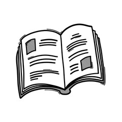 Book doodle vector icon. Drawing sketch illustration hand drawn line eps10