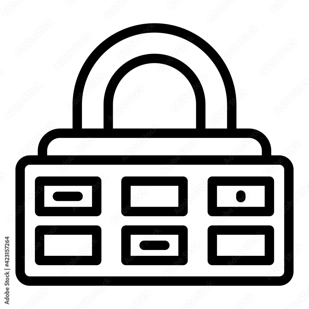 Poster guard cipher icon. outline guard cipher vector icon for web design isolated on white background