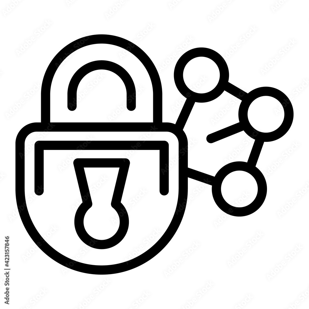 Poster lock password icon. outline lock password vector icon for web design isolated on white background