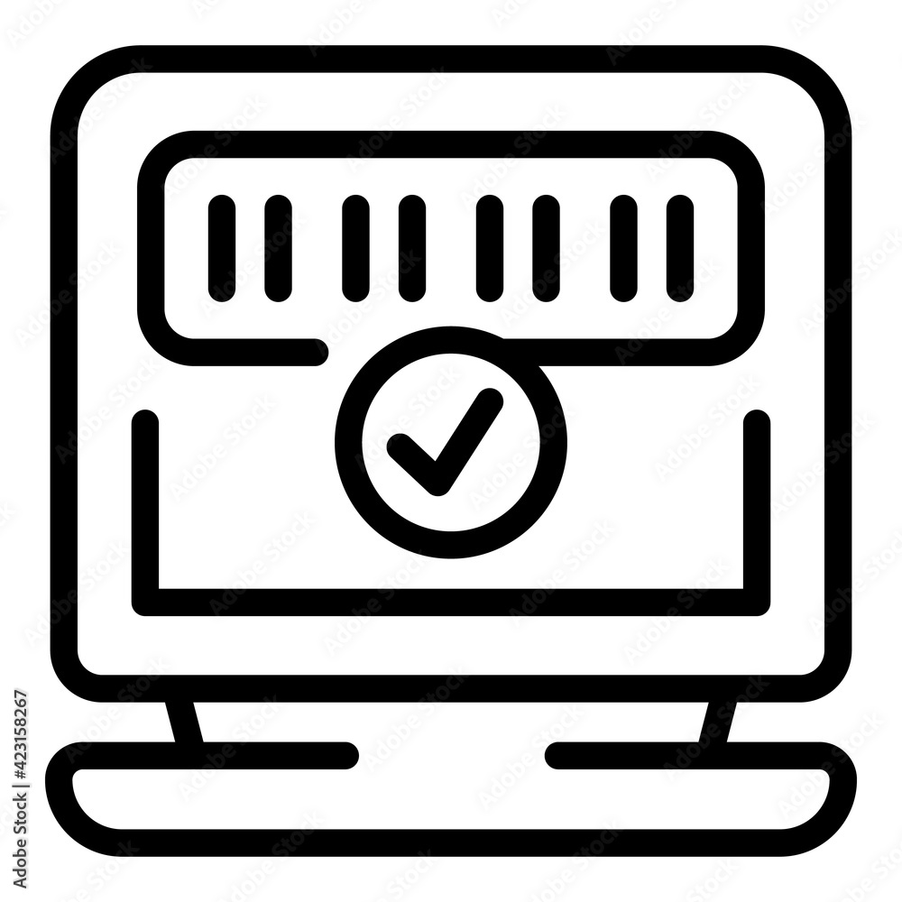 Poster password barcode icon. outline password barcode vector icon for web design isolated on white backgro