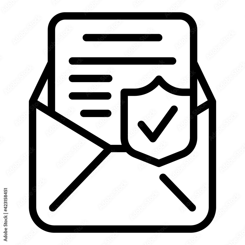 Poster data protection icon. outline data protection vector icon for web design isolated on white backgroun