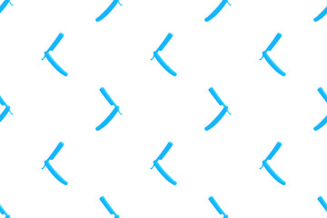 Classic razor seamless pattern. Background with the effect of an embossed pattern on paper.