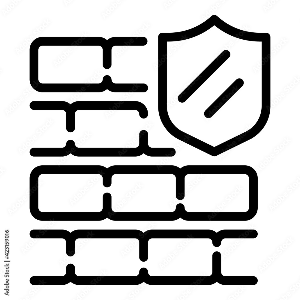 Poster shield security icon. outline shield security vector icon for web design isolated on white backgroun