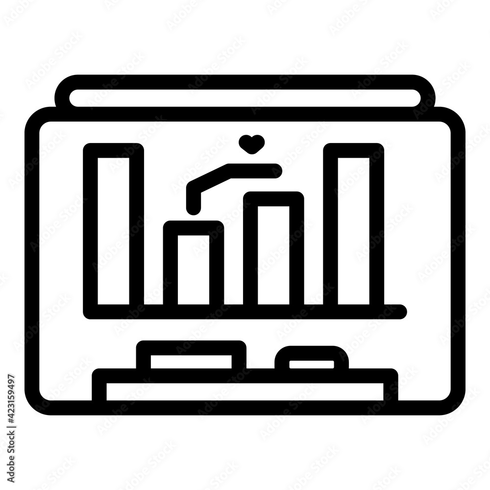 Poster ergonomic icon. outline ergonomic vector icon for web design isolated on white background