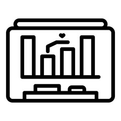 Ergonomic icon. Outline ergonomic vector icon for web design isolated on white background