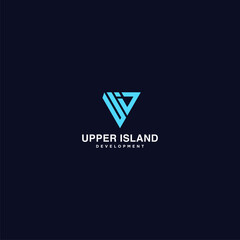 Letter U and I and D design Logo, design logo style Geometric, Modern logo