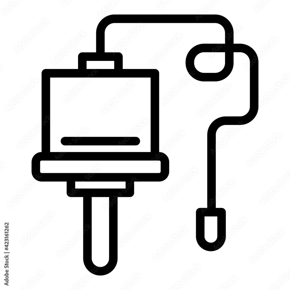 Poster digital endoscope icon. outline digital endoscope vector icon for web design isolated on white backg