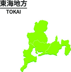 東海地方のイラスト