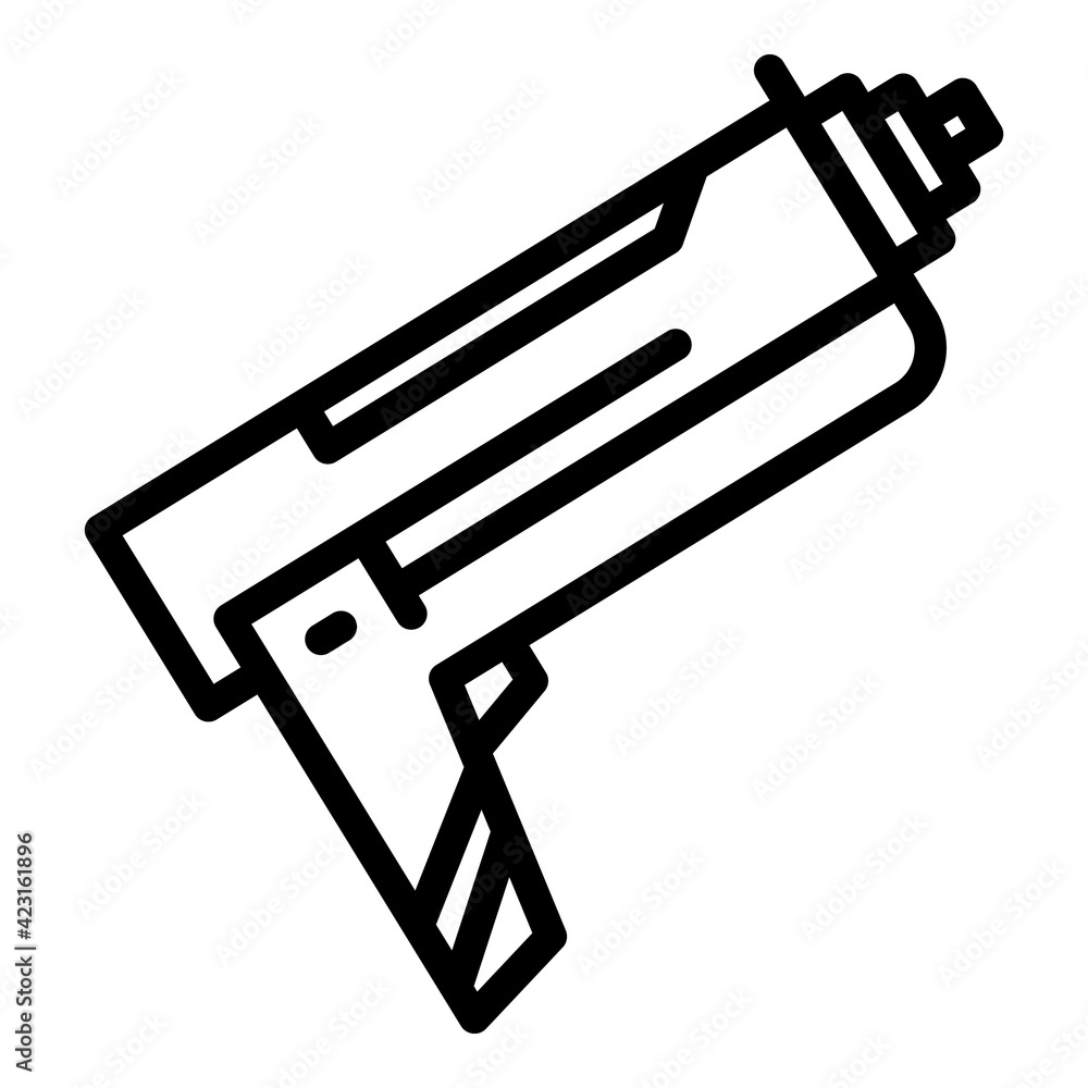 Poster caulking tool icon. outline caulking tool vector icon for web design isolated on white background
