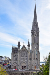 Fototapeta na wymiar Saint Colman Cathedral in Cobh, Ireland. Vertically
