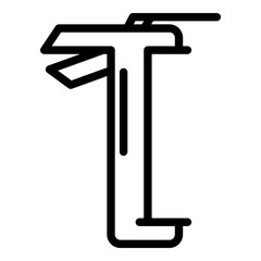 Silicone pistol icon. Outline silicone pistol vector icon for web design isolated on white background