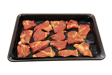 raw pig meal prepared for grill