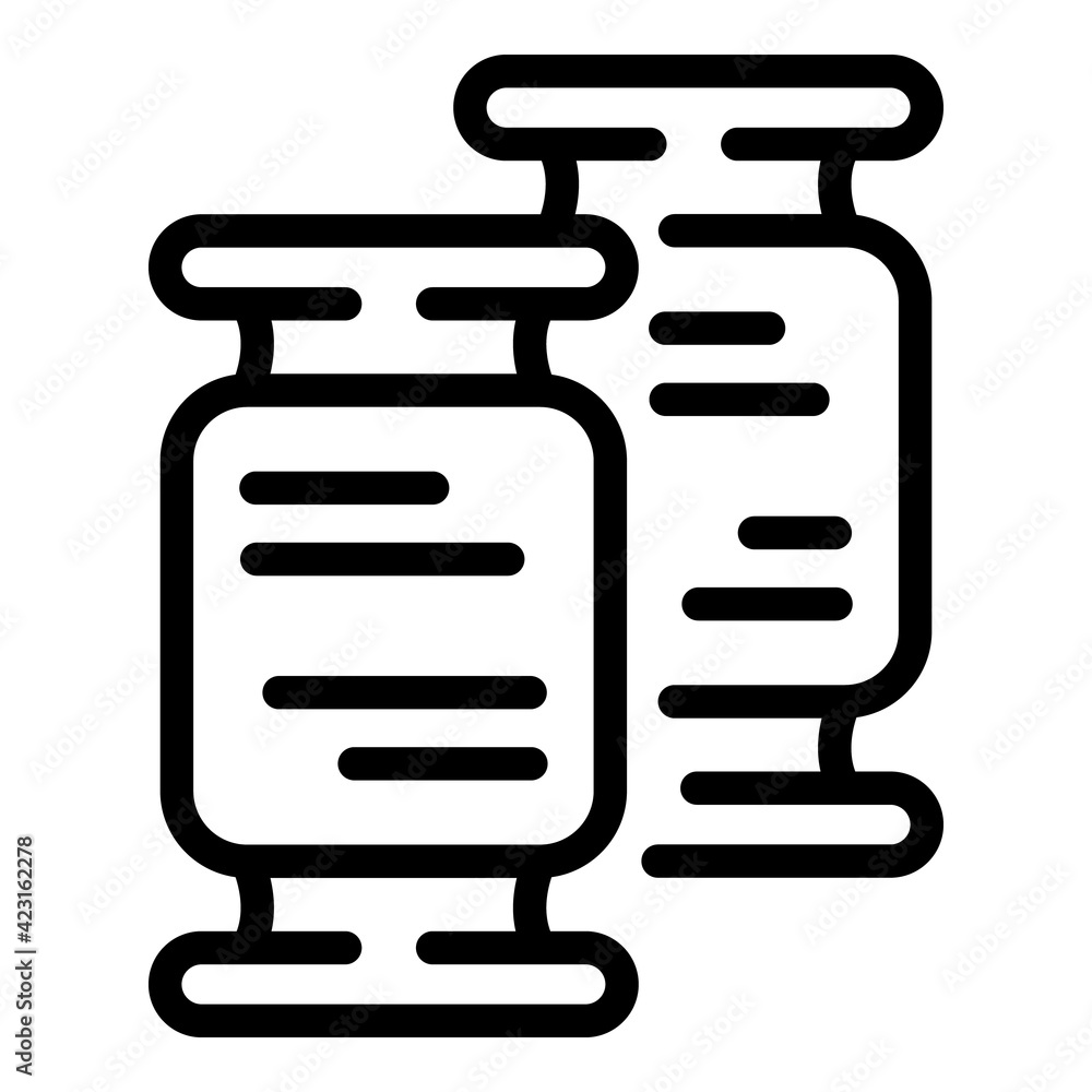 Poster spools thread icon. outline spools thread vector icon for web design isolated on white background