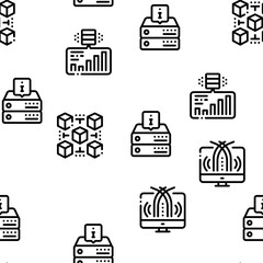 Machine Learning Ai Seamless Pattern Vector