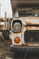 old rusty van