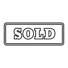 Sold icon vector set. sale illustrator sign collection. selling symbol or logo.